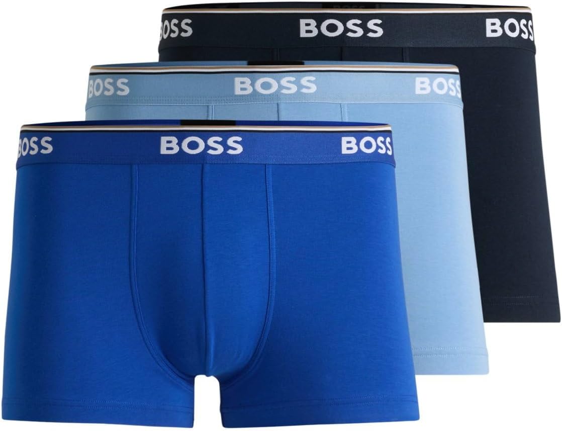 Hugo Boss Boxer Uomo BOSS Pacco Da 3, Cotone Biologico, Morbidi
