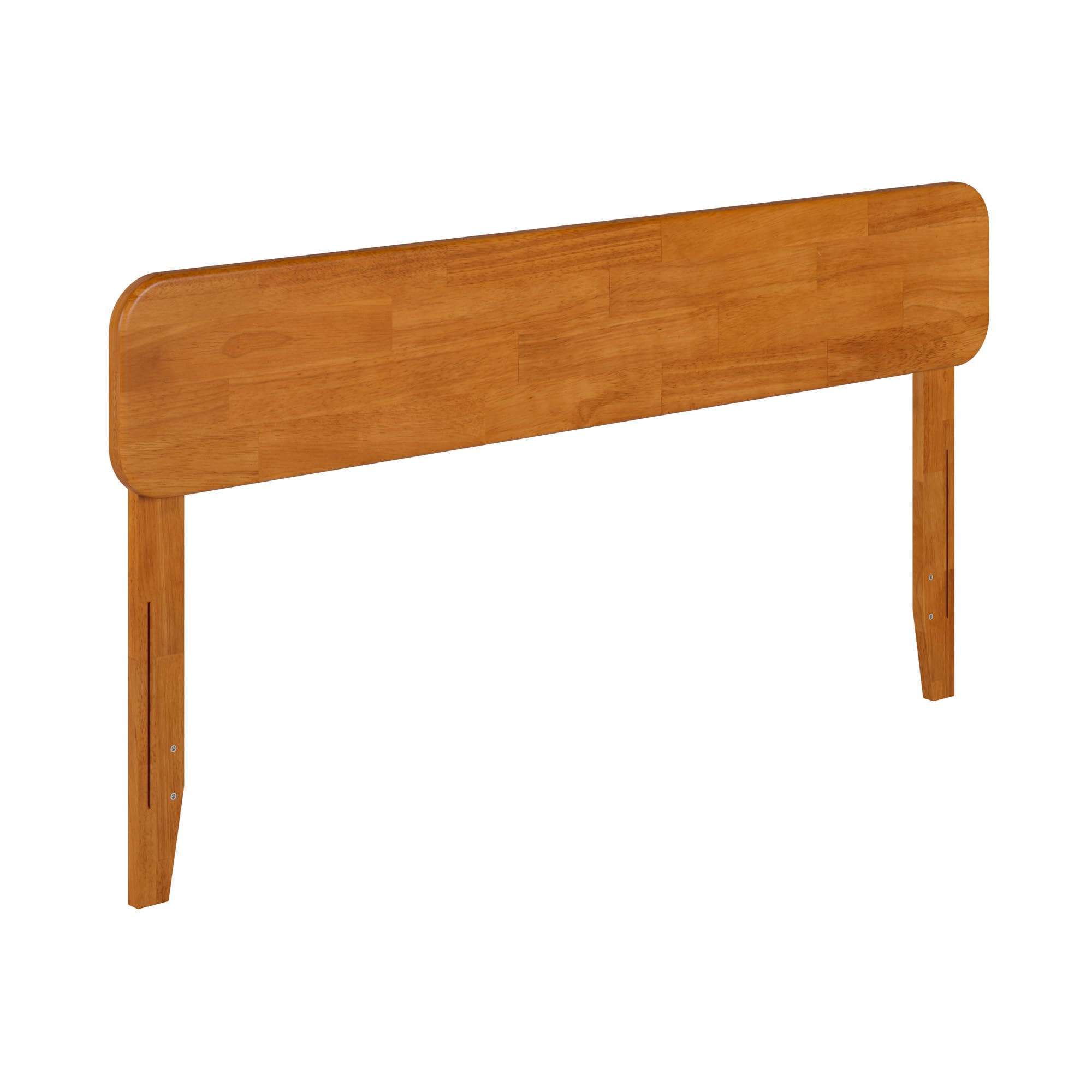 AFI, Florence Adjustable Modern Round Queen Solid Wood Headboard, Light Toffee