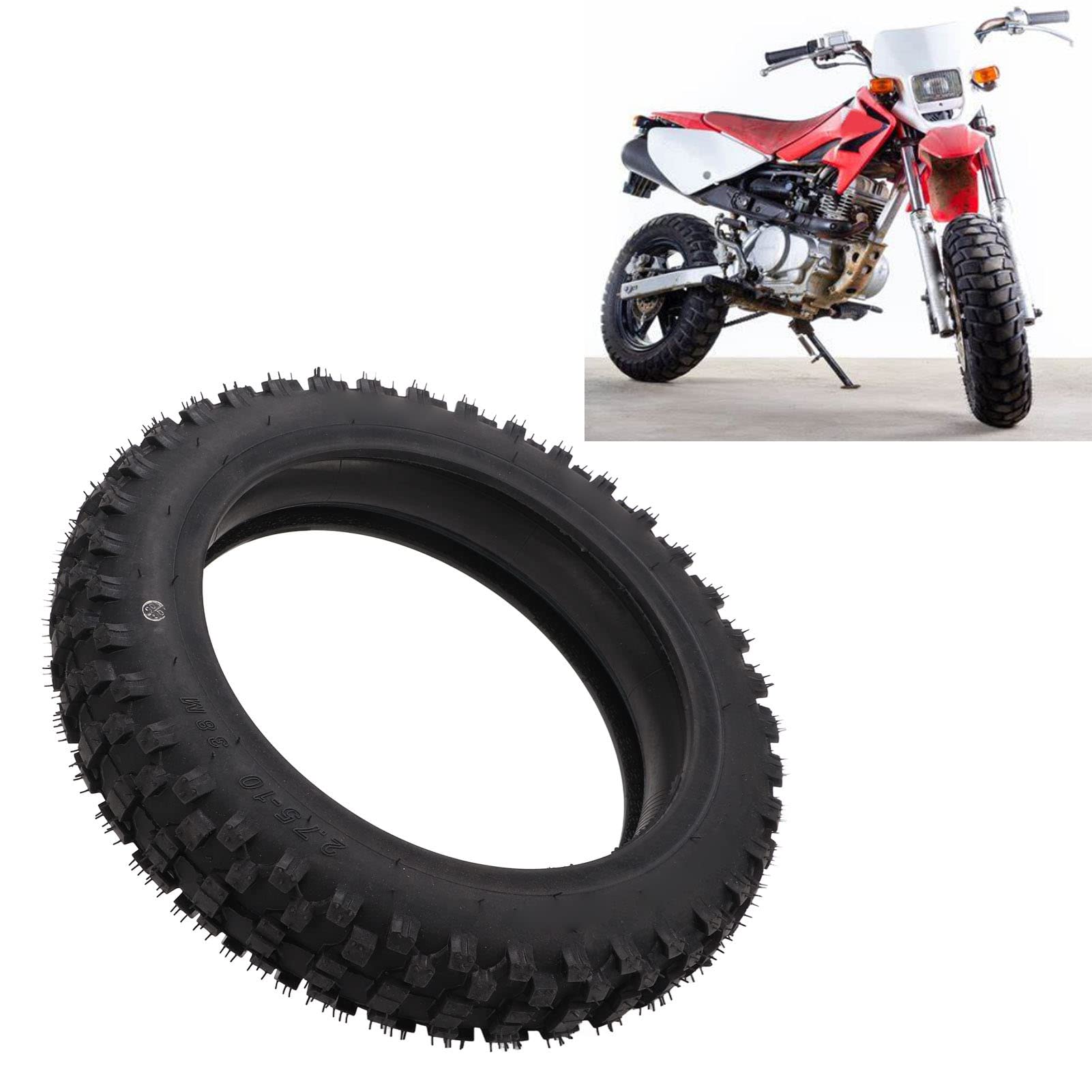 Yinhing Opona Knobby 2.75-10 i Zestaw Dętek 2.75/.50-10 pasują do Motocykli Terenowych Off Road Mo Tocross i Pit Bikes Wydajność i Zwiększona przyczepność