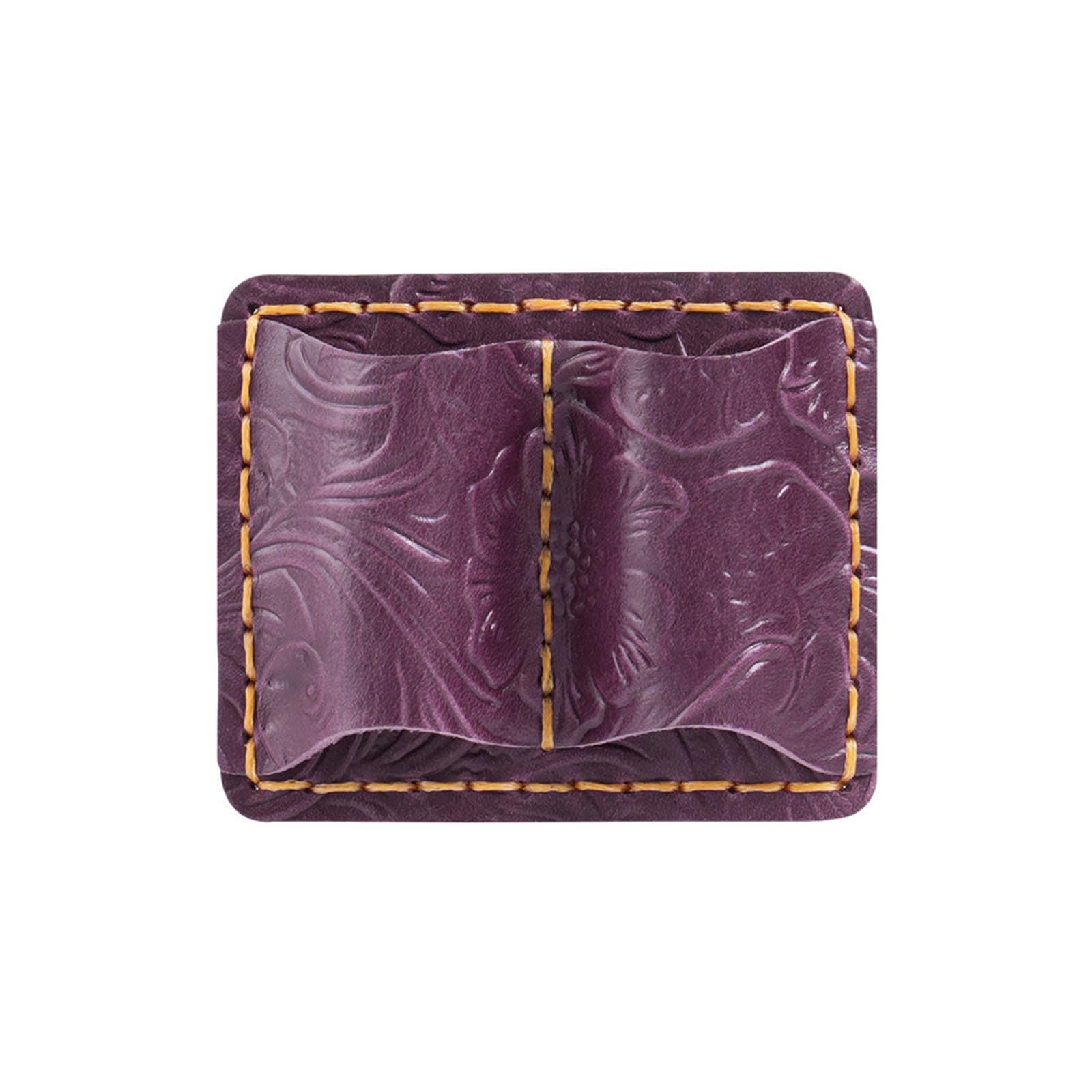 CRFFZ Pen Holder with Clip Notebook Pen Holder Double Slot Clip for Journal Planner Folder Clipboard Leather