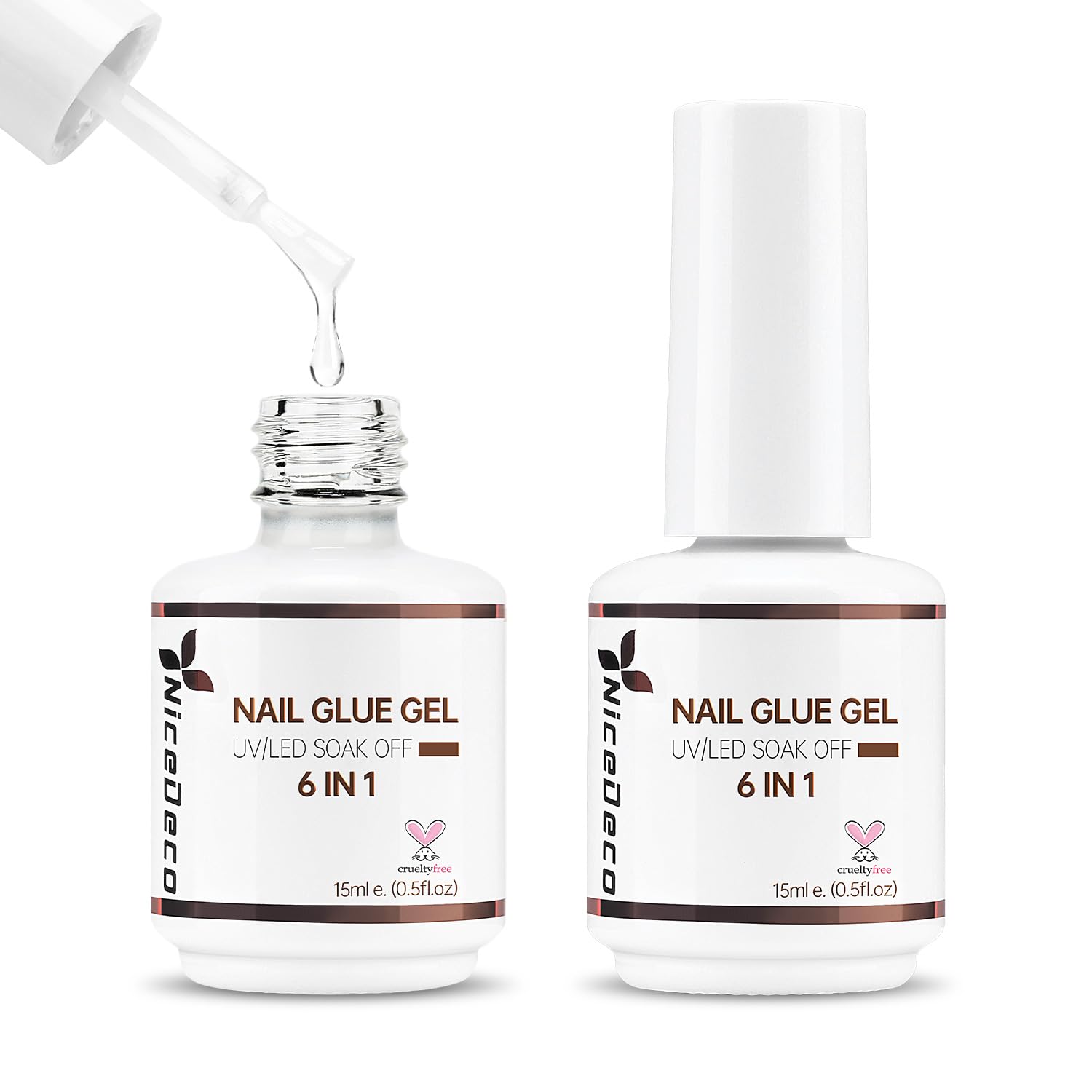 Nicedeco Colle Faux Ongles Longue Durée, Forte et Durablité Améliorée pour Ongles Acrylique, Femmes, Manucure Profession