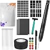 Hand Poke and Stick Black 3D Tattoo Kit Body Artist Template Sticker Needle Set with Bandage Body Template Set 7RL