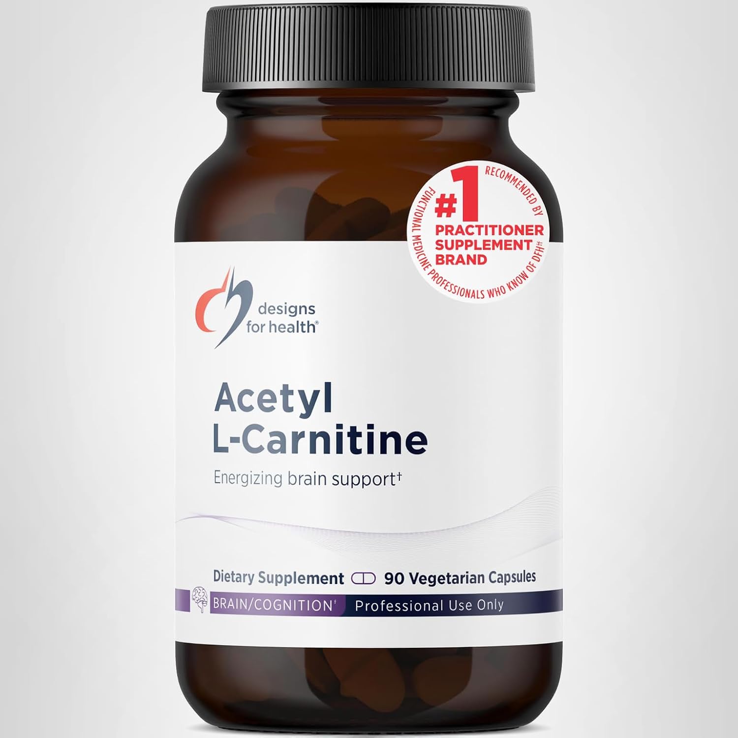 Designs for Health Acetyl L-Carnitine Capsules 800mg - Energizing Brain Support - Non-GMO, Vegetarian Acetyl L-Carnitine HCl Supplement (90 Capsules)