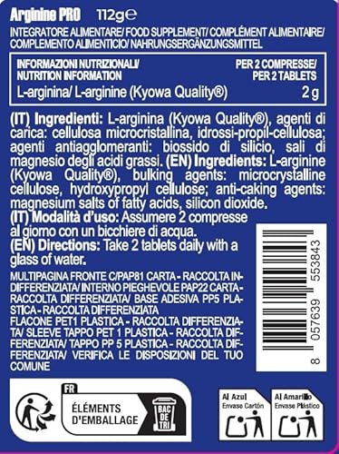 Yamamoto Nutrition Arginine Pro Kyowa Quality 80 Compresse, Integratore Alimentare Di L-Arginina, Aumenta L’Energia Nel Pre-Workout E Supporta La Crescita Muscolare - 2
