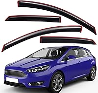 Vista 1 de Lightronic Visera de ventana de ventilación automática con clip extra duradera, compatible con Ford Focus Sedan y Hatchback 2012-2018, protección