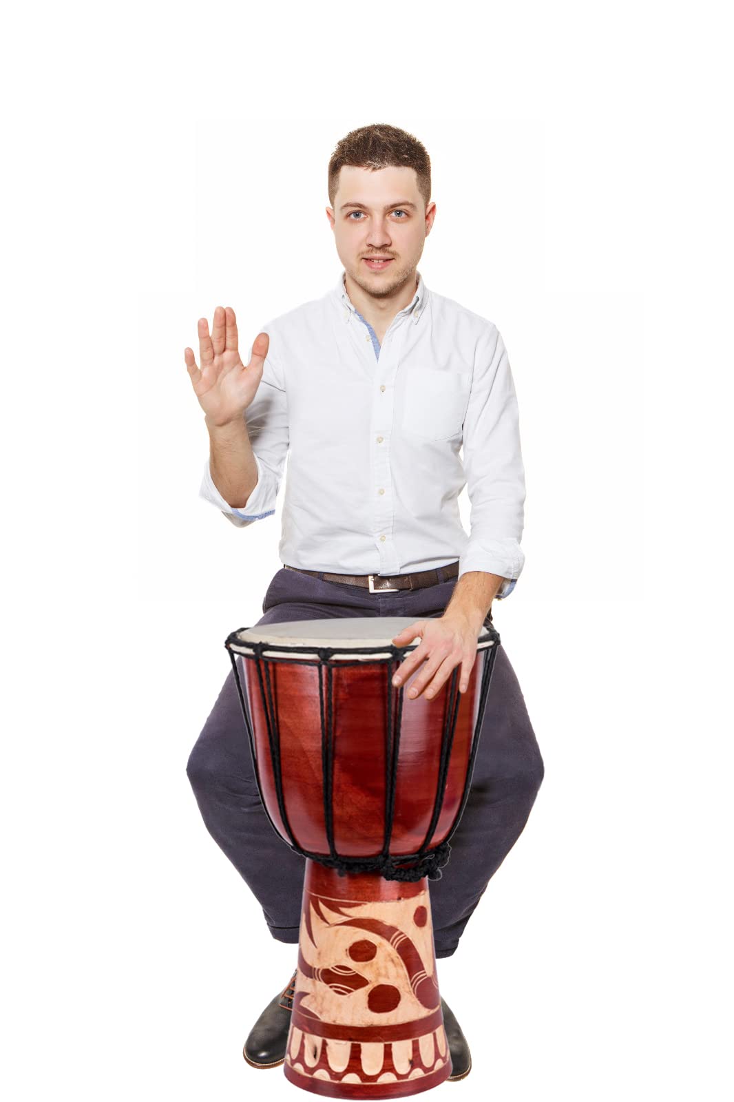 60 cm grande tamburo djembe tamburo bongo elefante marrone commercio equo e solidale suono superiore