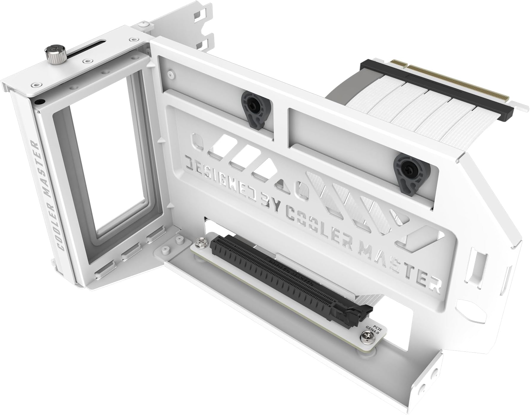 Vertical GPU Card Holder Kit V3 White , PCIe 4.0 5.0 Motherboards GPUs RTX 5090 RX 9070 XT, ABS Casing, 165mm Length, Modula Adjustable for E-ATX ATX Micro ATX Case
