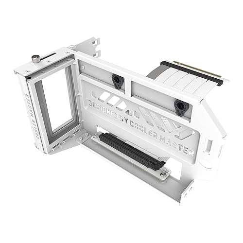 Cooler Master Kit Vertical para Soporte de Tarjeta GPU V3 Blanco, para Placas Madre PCIe 4.0 5.0, GPUs RTX 5090 RX 9070 XT, Carcasa de ABS, 165mm de