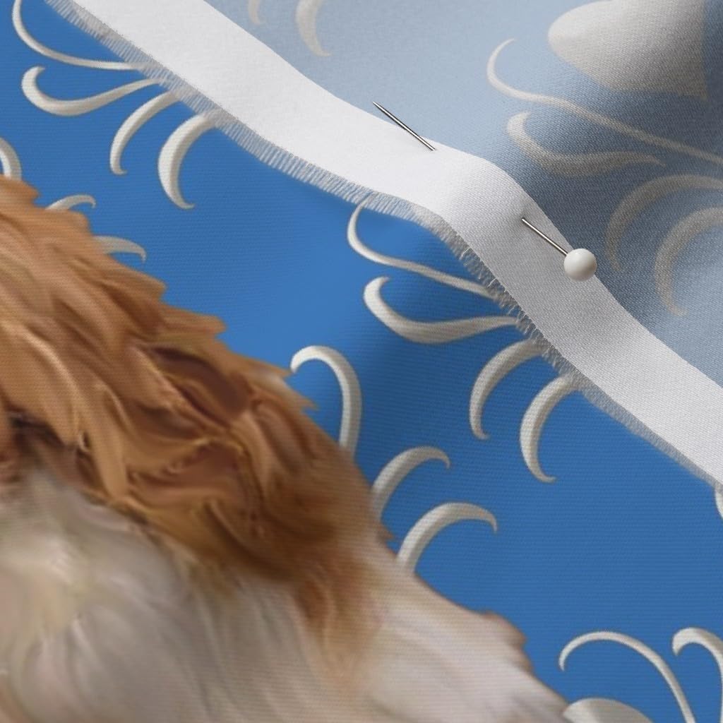 Spoonflower Fabric - Cavalier King Charles Spaniel Dogs Dog Breed Printed on Organic Cotton Sateen Fabric by The Yard - Sewing Quilting Apparel Home Decor