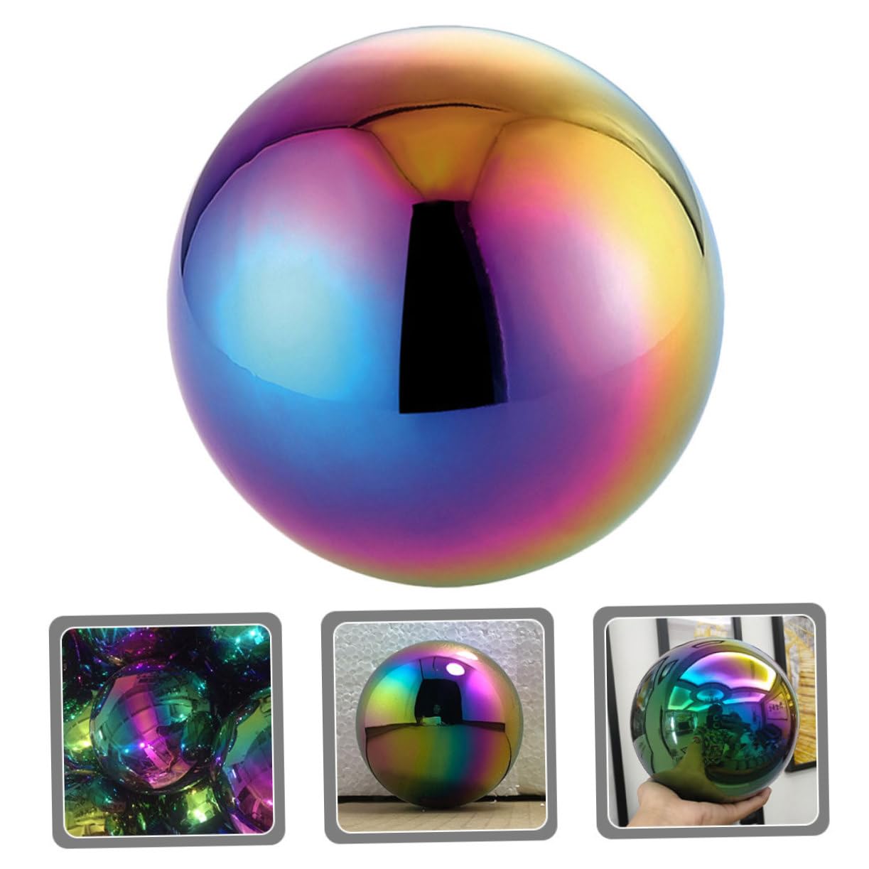 SUPVOX 2pezzi Palla Decorativa Riflettente Acciaio Inossidabile Per Giardino Da Sfera Da Giardino Per Abbellire Esterni e Aggiungere Stile Contemporaneo Al Tuo Spazio