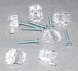 Ultra Hardware Crystal Clear Ribbed Mirror Clips, 2 Packs Of 6