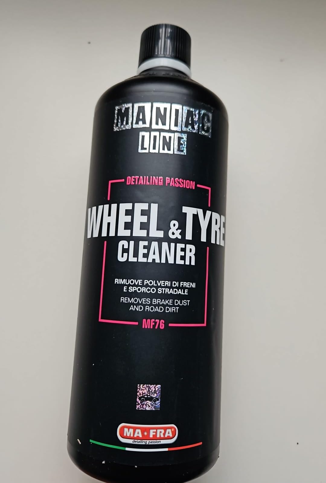 Mafra Ma Fra Maniac Car Detailing Line, Wheel & Tyre Cleaner + Pennello RED 30 mm + Spazzola pulizia pneumatici