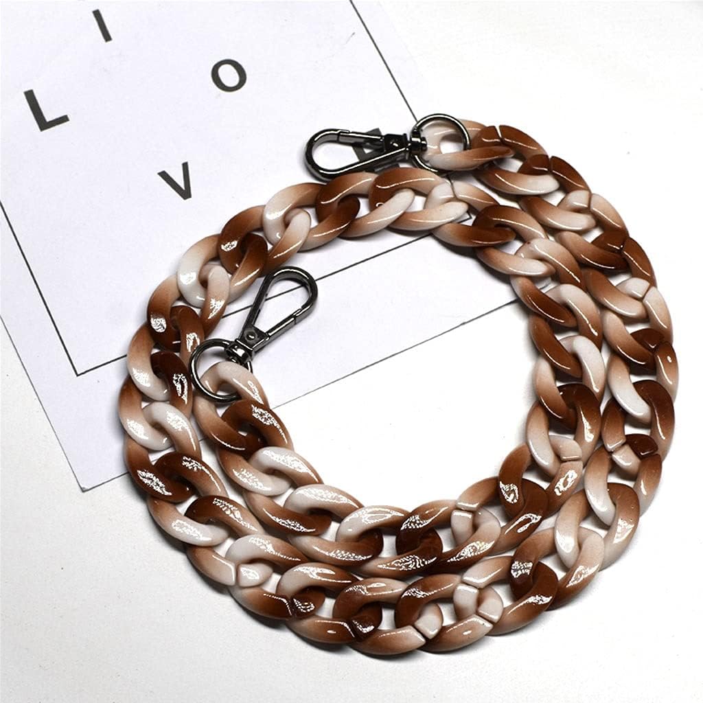 DIY Fashion Handbag Lacquare Color Lady Acrylic Strap Middle Size Lady Shoulder Bag Belts Top Wristlet Straps Bag Strap(C,60cm gold hook) image 3