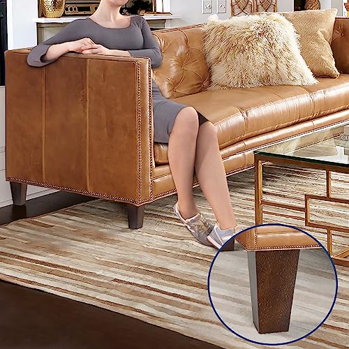 Aoryvic 6 Inch Sofa Legs Wood Furniture Legs Pack Of 4 Pyramid Couch Legs Mid-Century Modern Brown Replacement Legs For Chair Recliner #TOP3