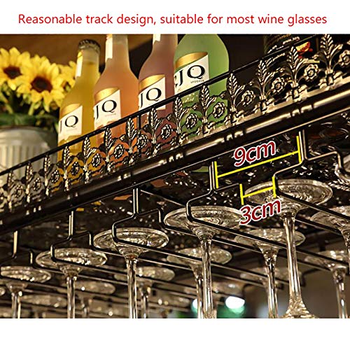 Casier à vin au plafond industriel en fer réglable ULAINE 60cm - 6