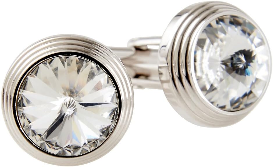 すき透る輝き！Swarovski 青いクリスタル カフスボタン すき透る輝き！Swarovski 青いクリスタル カフスボタン