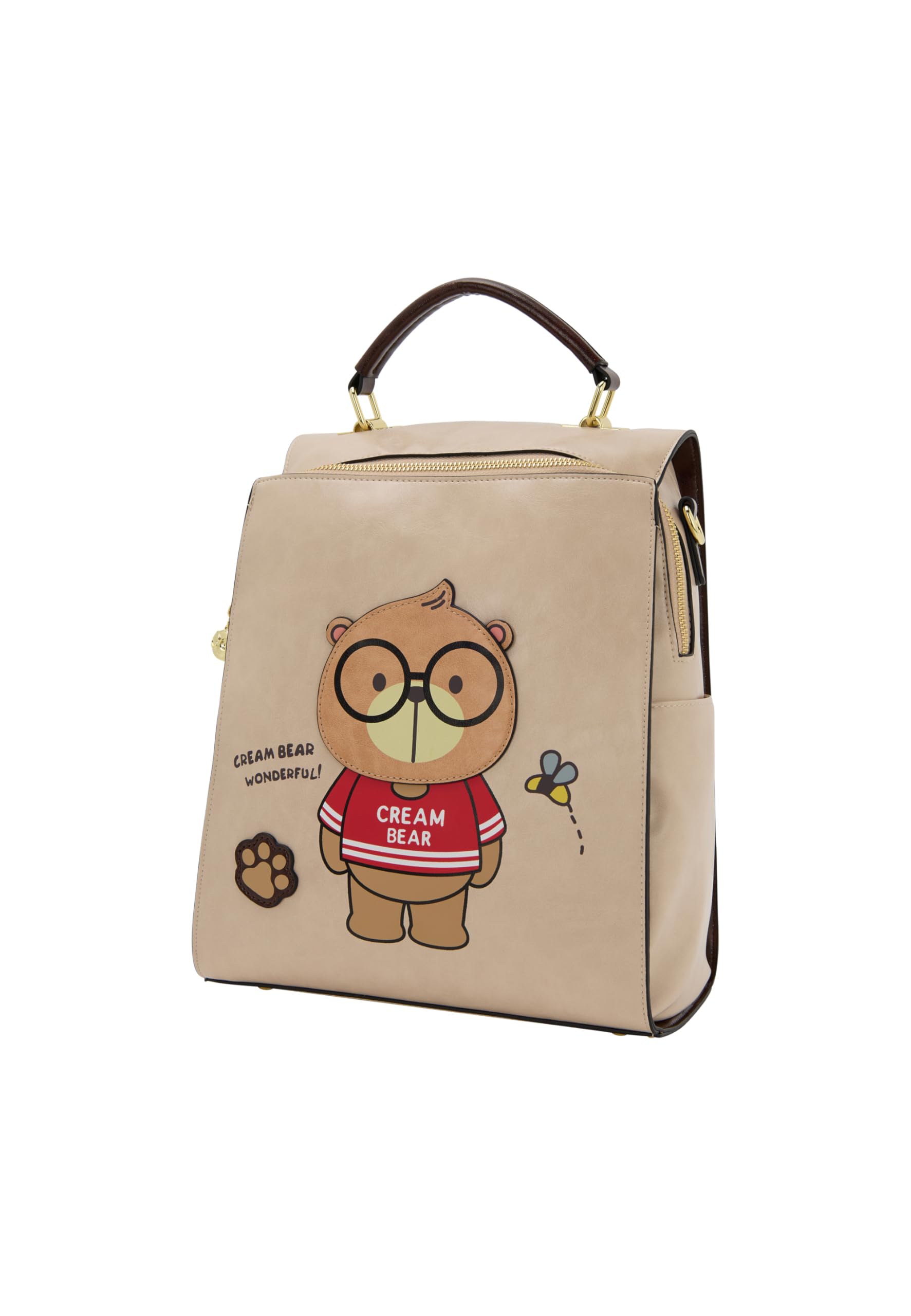 myMo pop Cream Bear plecak dziewczęcy, beżowy, jeden rozmiar, beżowy, jeden rozmiar