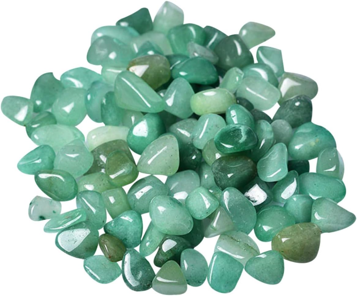 PRETYZOOM Natural Green Aventurine Aquarium Gravel 7-9mm Fish Tank Stones Terrarium Rocks Decorative Landscaping Gravels for Aquarium and Fish Tank Decoration