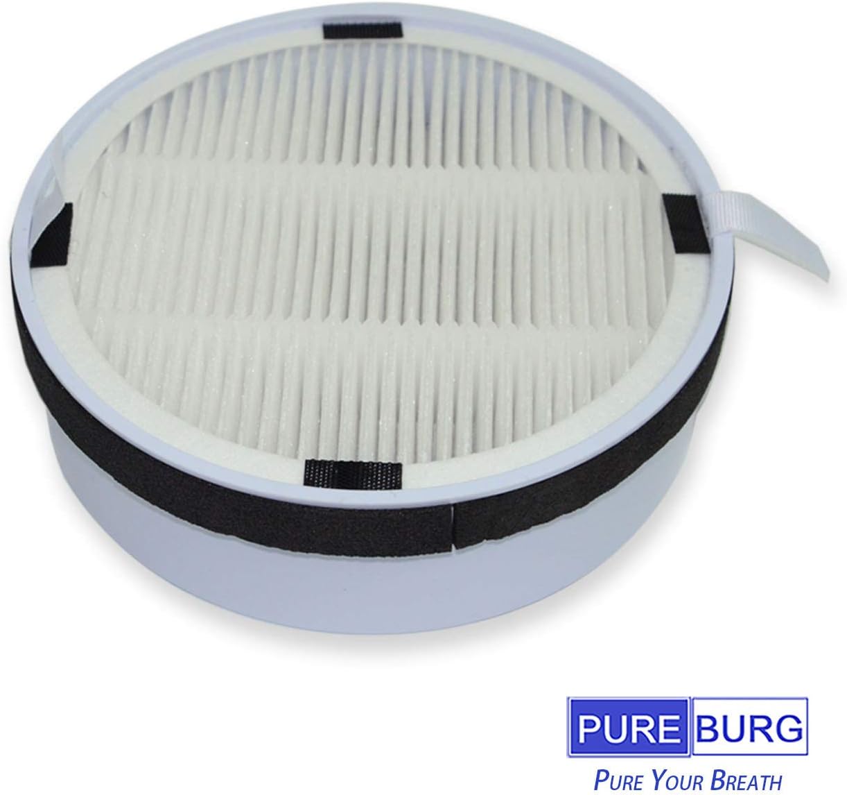 PUREBURG Replacement Filter Set Compatible with Hunter HP125 AirX HEPA Digital Air Purifier, 2-Pack H13 HEPA + 4 x Activated Carbon Pre-Filter Air Clean Dust VOCs