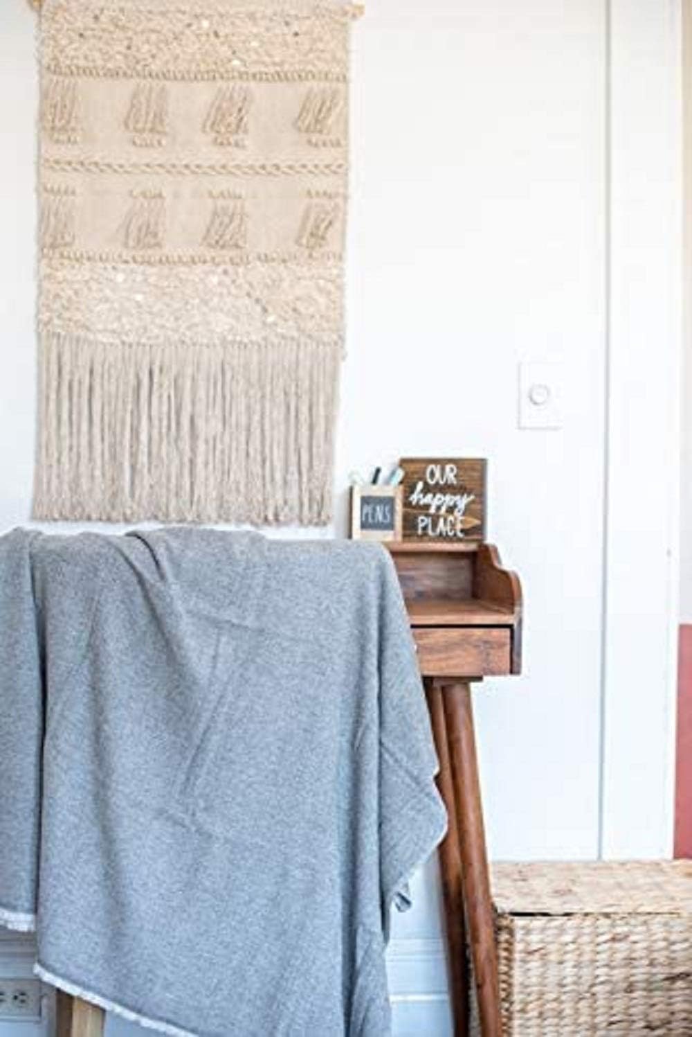 Luxury 100% Natural Cashmere Blanket, Pashmina Throw (54" X 108"), Hand Made in Nepal By Pure Himalayan Pashmina
