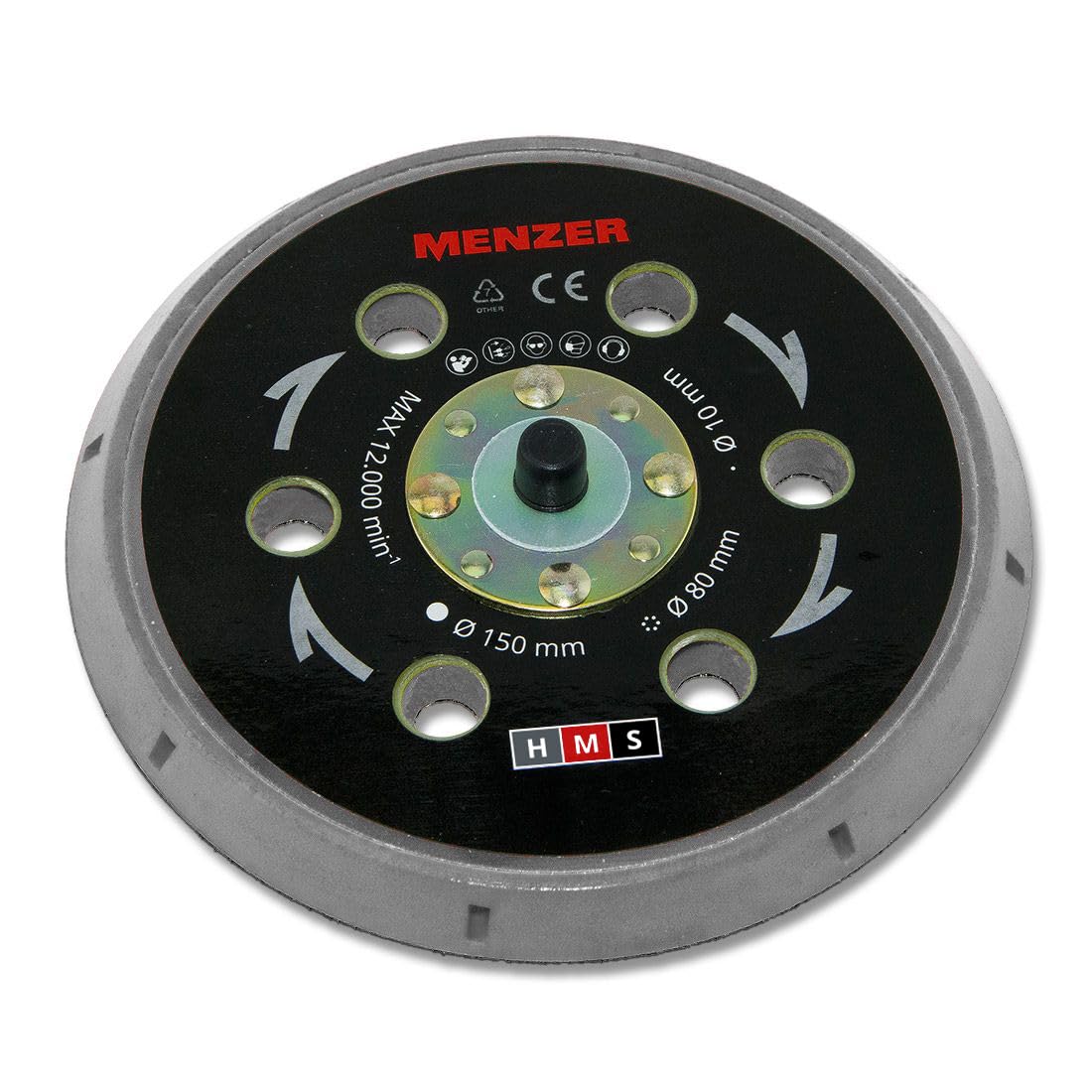 MENZER Platorello Multi-Foro 150 mm Hard | Compatibile con Levigatrice Rotorbitale MENZER ETS 150