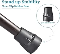 Vista 5 de Classic Wooden Walking Cane Ergonomic Solid Wood Quality Cane for Seniors with Rubber Tip Single Point Cane Sturdy Lightweight Traditional