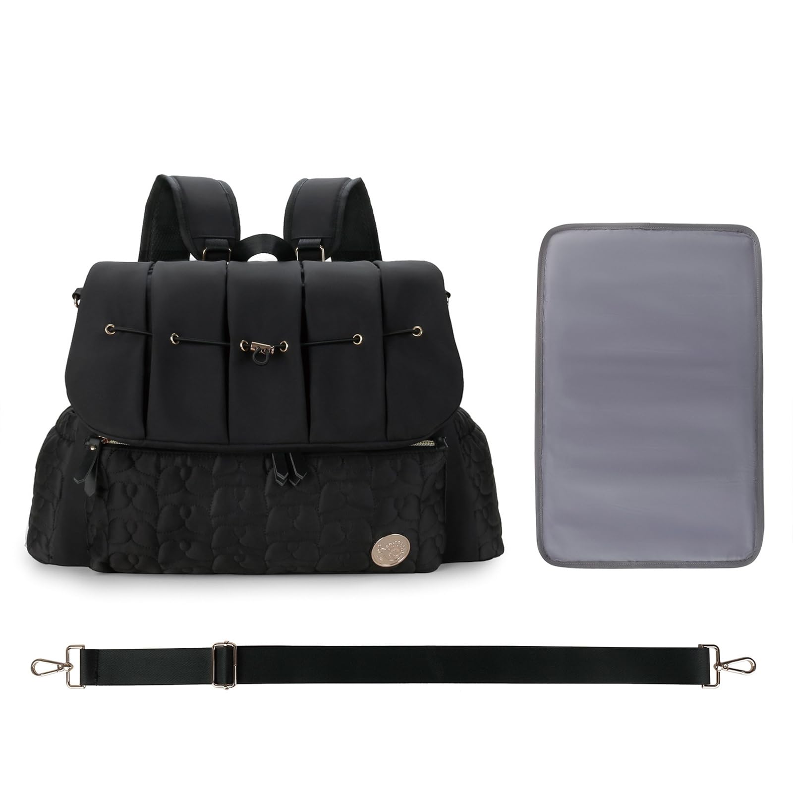 Borsa fasciatoio multifunzione con fasciatoio, grande capacità, borsa da viaggio, pannolino multifunzione per mamme, sostituibile