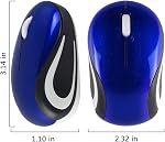 Mini Small Wireless Mouse for Kids Children 3-8 Years Old Child Sized USB Optical Cordless Mice with USB Receiver for PC Laptop Computer (Blue)