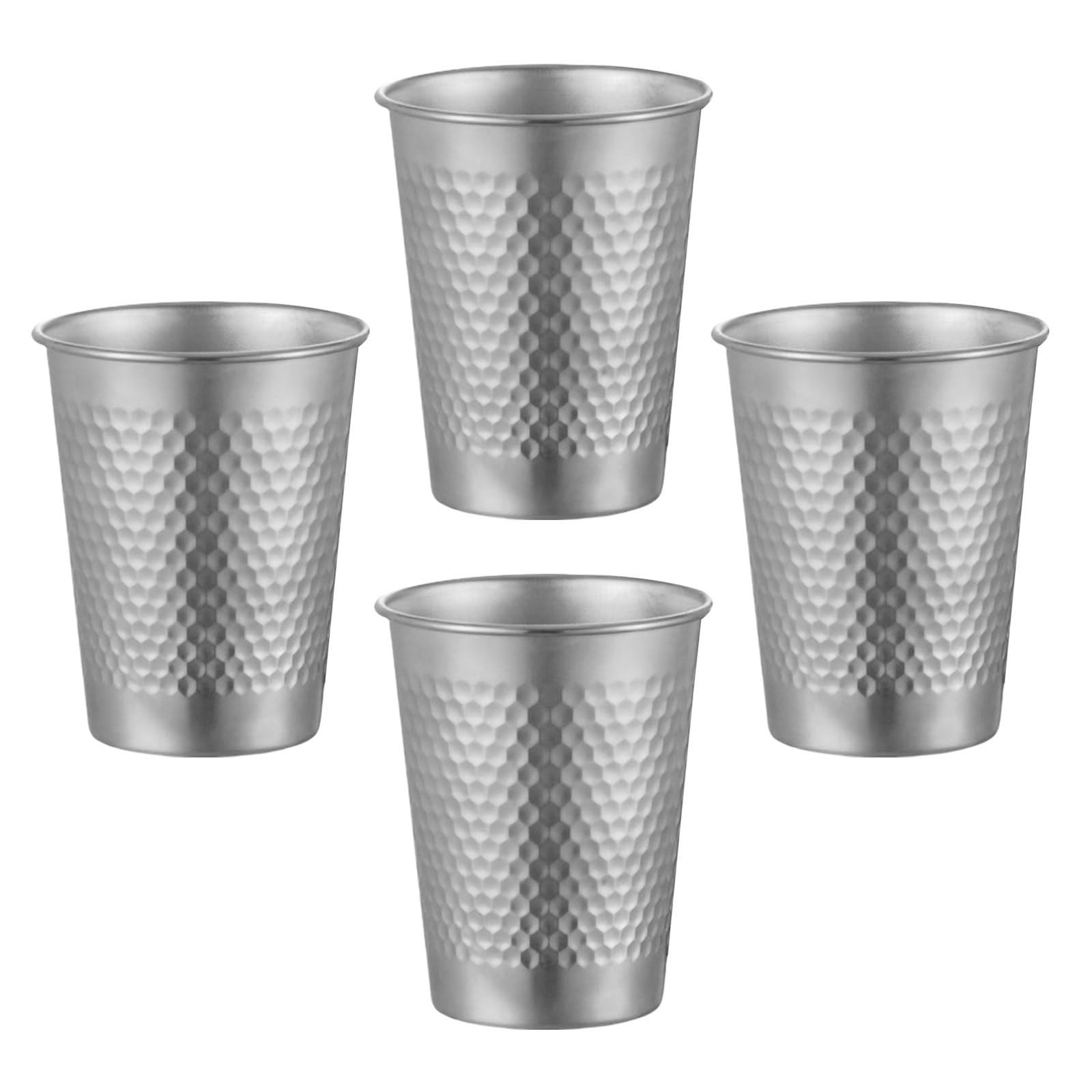 Tsophreniq 4pcs Practical Stainless Steel Kids Cups Kids Metal Cups Sturdy and Portable Stainless Steel Drinking Glasses Drinking Glasses