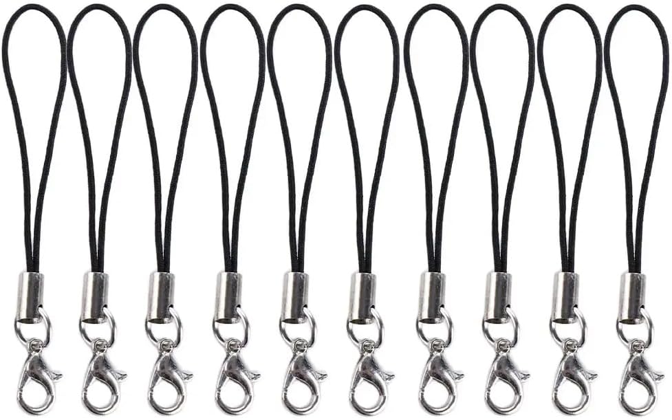 SOLDOUT 10 PCS Mobile Phone USB Drive Charm Strap Keychains Hooks Bag Key Ring Phone Lanyard String Lariat Cords Lobster Clasp Rope (Pack of 10)
