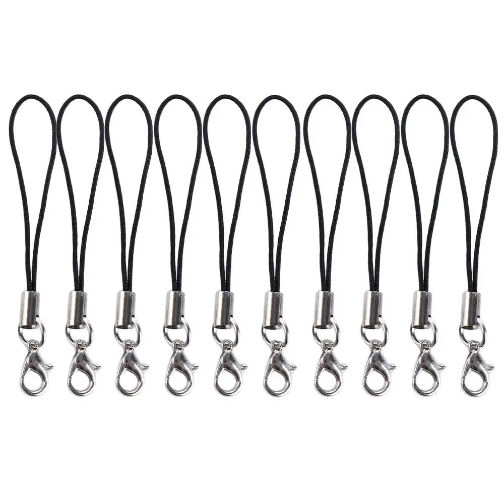 SOLDOUT 10 PCS Mobile Phone USB Drive Charm Strap Keychains Hooks Bag Key Ring Phone Lanyard String Lariat Cords Lobster Clasp Rope (Pack of 10)