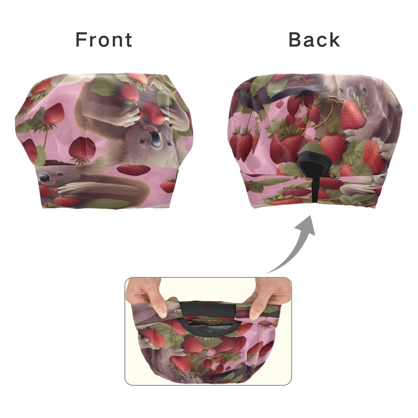 Bulletgxll Koala Bears Kids Apron and Chef Hat Set Adjustable Bib Aprons with Pockets for Cooking Baking Painting