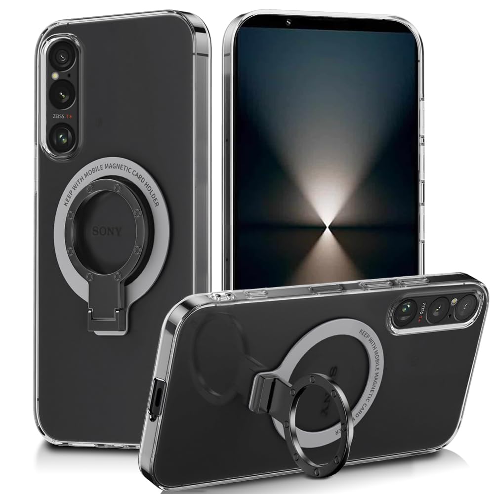 Amazon.co.jp: Xperia 1 VII ケース SO-51F 透明 金属リング付き