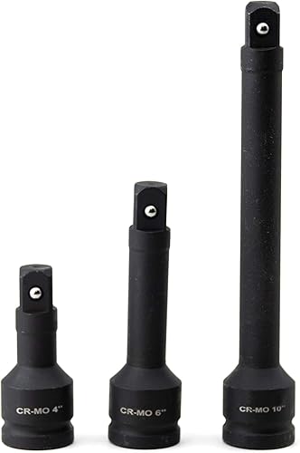 Miniatura 2 de VCT Juego de 3 barras de extensión de accionamiento DR de 3/4 pulgadas para herramienta de llave de impacto de aire 4", 6", 10"