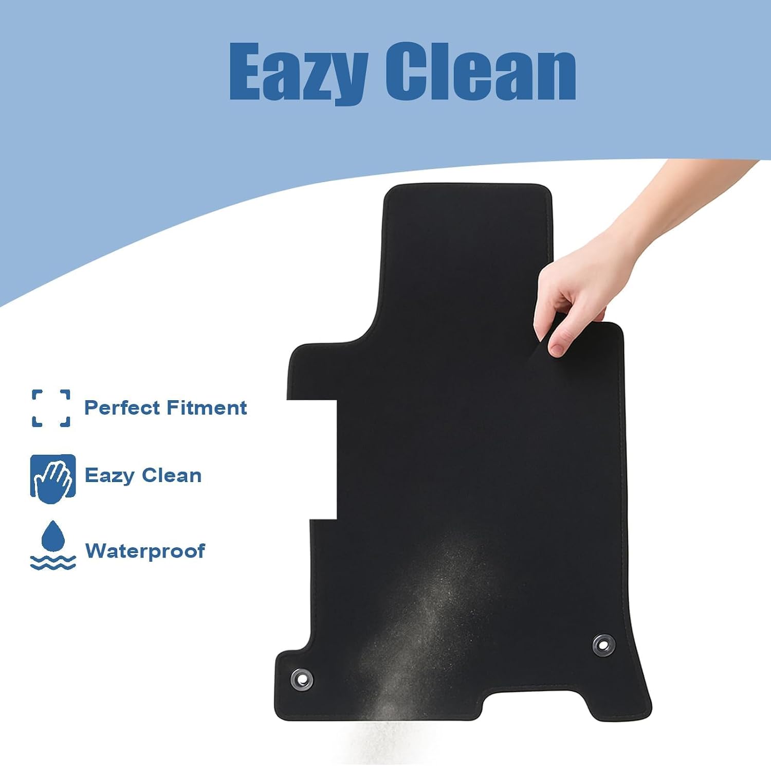 GXARTS Car Floor Mats Carpet Full Set Fit for Jeep Renegade 2015 2016 2017 2018 2019 2020 | All-Weather, Velour, Black | Waterproof ＆ Anti Sliding Back