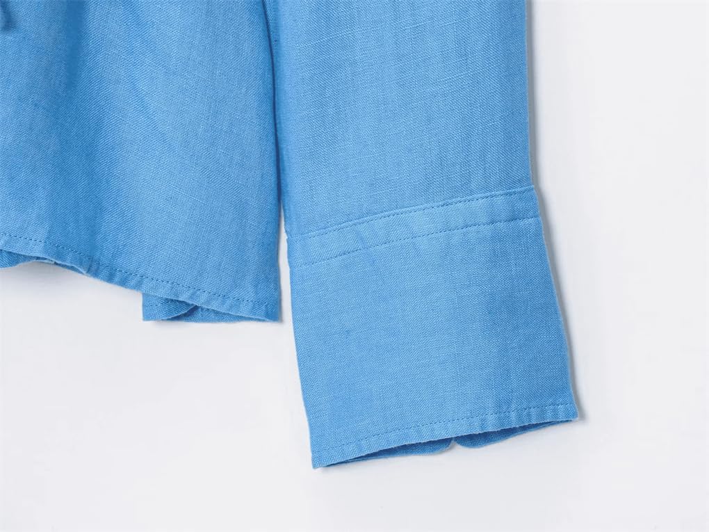 Women's Asymmetrical Hem Straight-Cut Solid Color Shirt