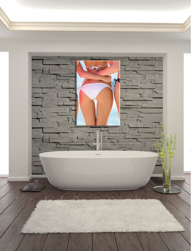 Sexy Girl Bikini, Formato: 120 x 80 cm su tela, XXL immagini giganti già incorniciate con cornice, stampa artistica su tela con cornice, più conveniente di dipinti o pittura a olio, nessun poster o