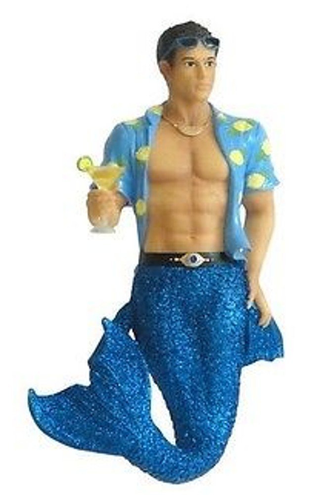 December Diamonds Merman Mermaid Ornament - Spiked Lemonade - Collectible Gift Box