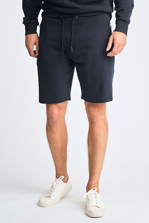 Tokyo Laundry Men's Brushback Fleece Jogger Sweat Shorts with Zip Pockets