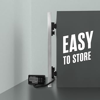 Houseables Shipping Scale, Platform Scale, Industrial, Heavy Duty, 400 LB, Weight Machine for Luggage, Packages, Postal, Floor, Commercial, Package, Business, Weighing, Large Platform, Digital, 22x18