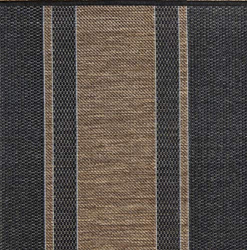 Gertmenian-Indoor-Outdoor-Classic-Flatweave-Area-Rug-Stain-UV-Resistant-Carpet-Deck-Patio-Poolside-Mudroom-5×7-Ft-Standard-Stripes-Nut-Brown-Black-21968 Gertmenian Indoor Outdoor Classic Flatweave Area Rug Stain UV Resistant Carpet Deck Patio Poolside Mudroom 5×7 Ft Standard Stripes Nut Brown Black 21968