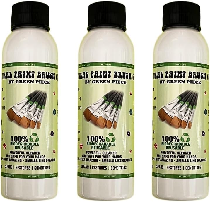 Green Piece® Paint Brush Parent (Pack of 3 Paint Brush Cleaner)