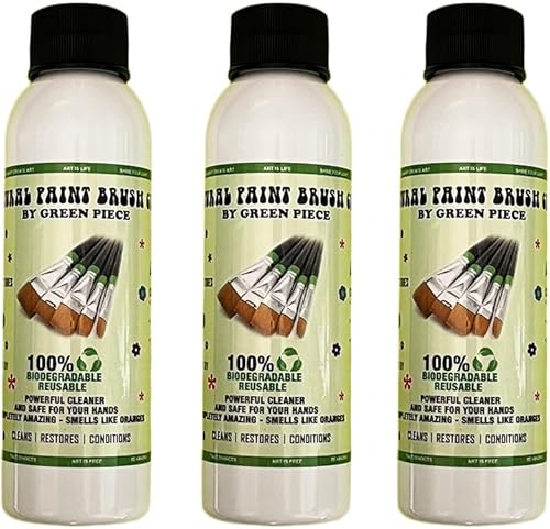 Green Piece Pincel (paquete de 3 limpiadores de pinceles)
