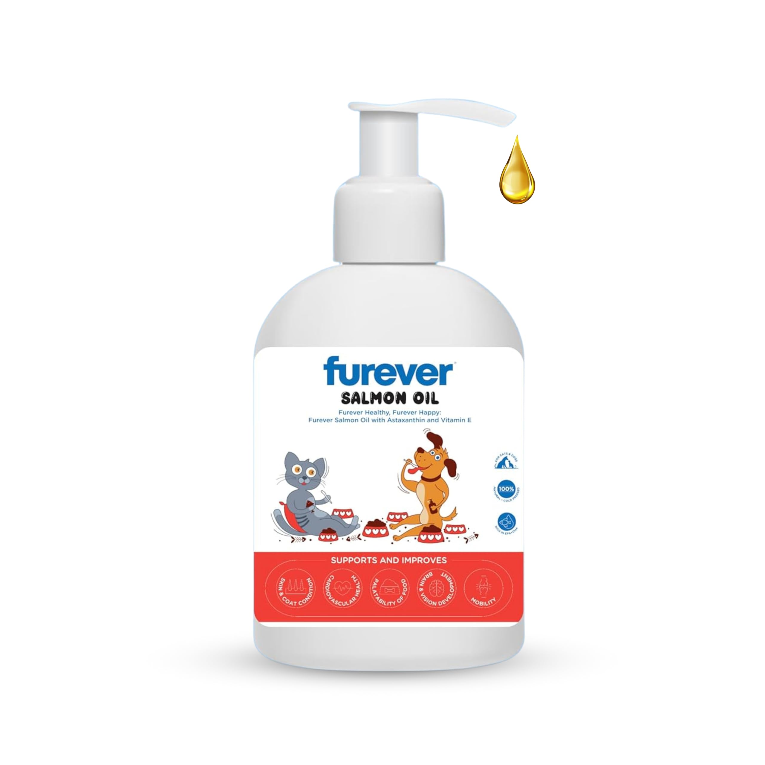 Pawsome Furever Salmon Oil for Dogs and Cats, 500 ml | Free from Artificial Additives, Preservatives, and Gluten | Suitable for Dogs and Cats of All Ages and Sizes (500ml) (B0CQH6591F) Amazon Price History, Amazon Price Tracker