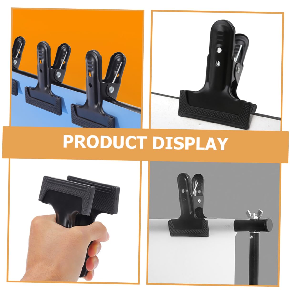 jojofuny 16pezzi Clip Fissaggio Fotografico Resistenti Per Sfondo Adatte Studio Fotografico e Video Versatile Per Materiali Colore