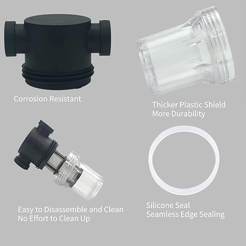 Miniatura 3 de Duokon Filtro de cerveza con 2 púas, 100 mallas para filtrar agua y cerveza en línea filtro de malla