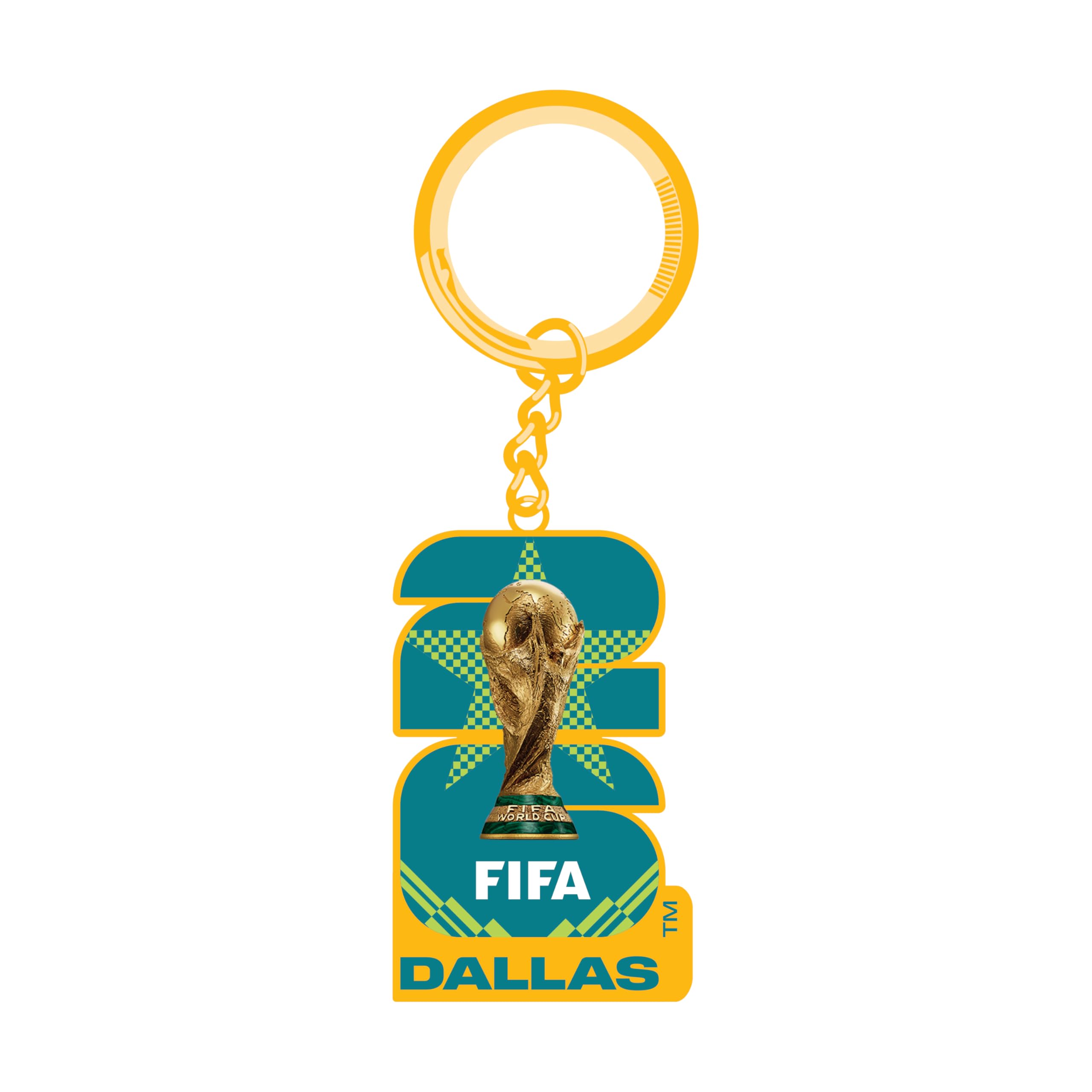 HONAV 2026 FIFA World Cup Dallas Host City Keychain – Officially Licensed, Collectible Gift for Fans, Durable Metal Ring for Keys, Backpacks