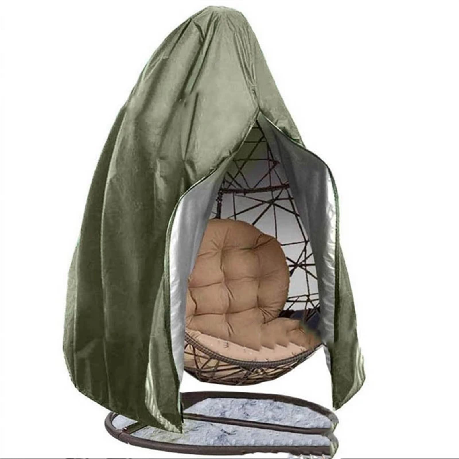 Gcyeidma Green Egg Chair Cover Egg Shaped Hanging Chair Cover Waterproof Swing Covers(,210D 230X200cm)