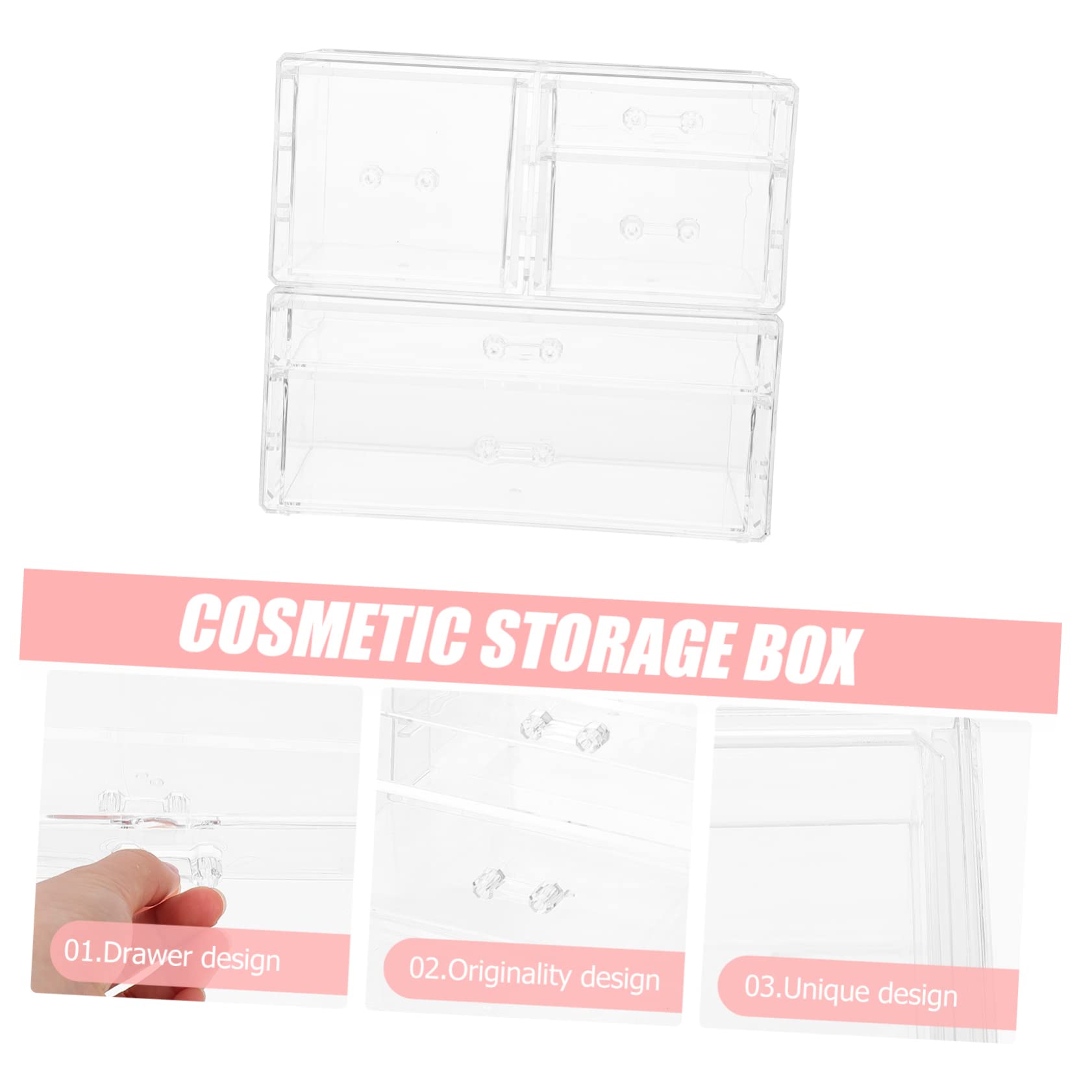 Organizer Cosmetico a Cassetti Ps Trasparente per Trucchi