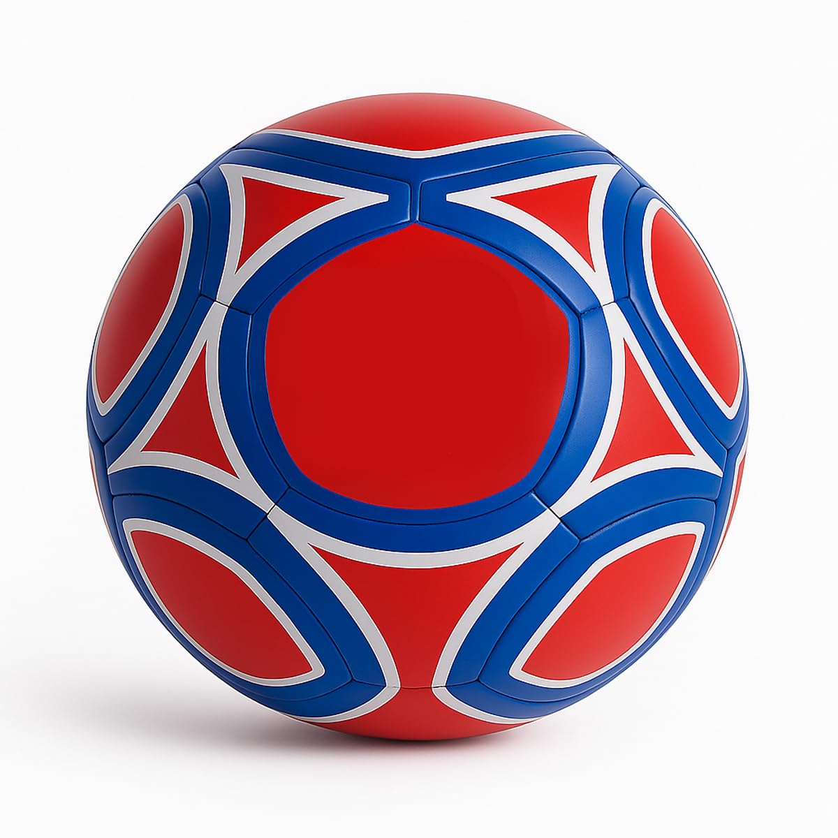 Xwin Size 5 Kids Football - Durable Training Football for Indoor & Outdoor Play, Red Blue White Soccer Ball for Garden Sports, Boys & Girls